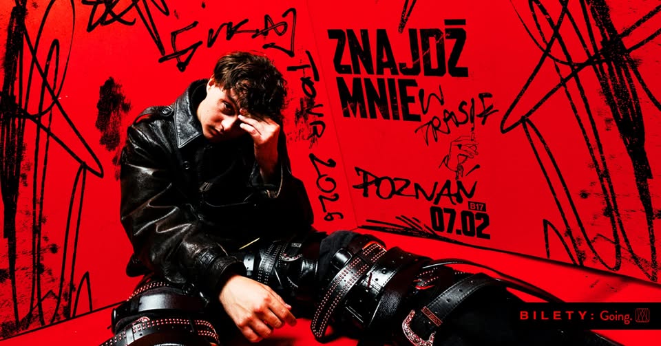 Baner promujący wydarzenie. Nazwa wydarzeania i zdjęcie osoby artystycznej.