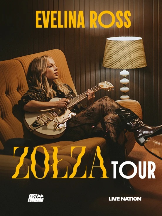 Baner promujący wydarzenie. Nazwa wydarzeania i zdjęcie osoby artystycznej.