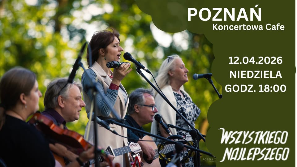 Baner promujący wydarzenie. Nazwa wydarzeania i zdjęcie osób artystycznych.