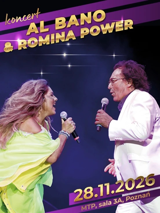 Baner promujący wydarzenie. Nazwa wydarzeania i zdjęcie osób artystycznych.