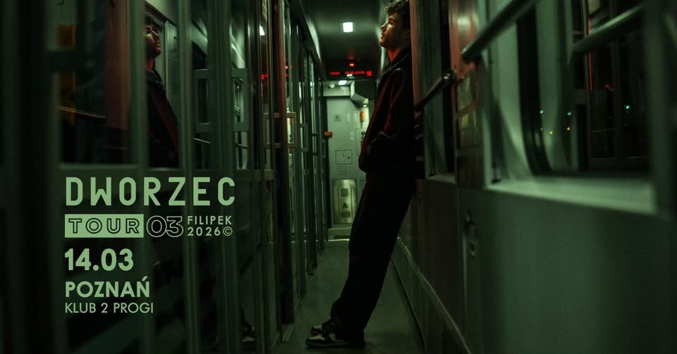 Baner promujący wydarzenie. Nazwa wydarzeania i zdjęcie osoby artystycznej.