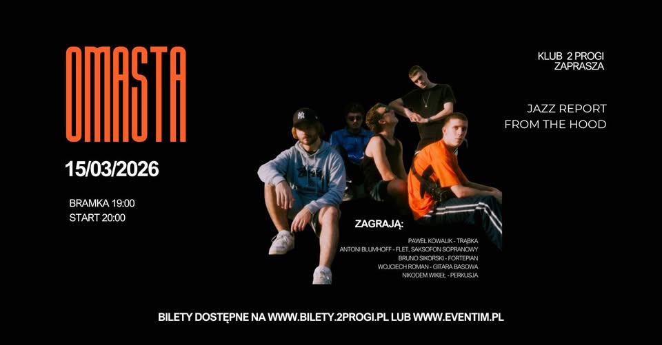 Baner promujący wydarzenie. Nazwa wydarzeania i zdjęcie osób artystycznych.