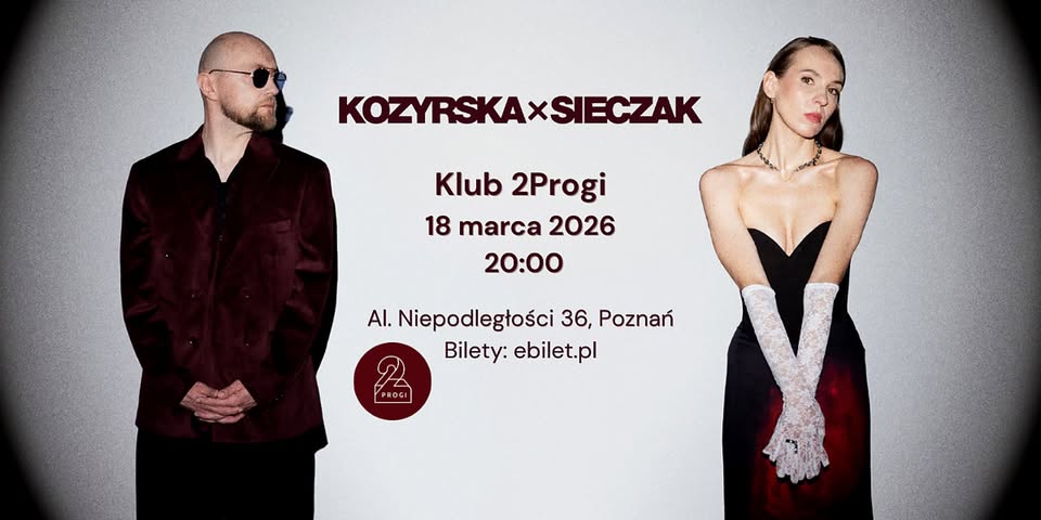 Baner promujący wydarzenie. Nazwa wydarzeania i zdjęcie osób artystycznych.