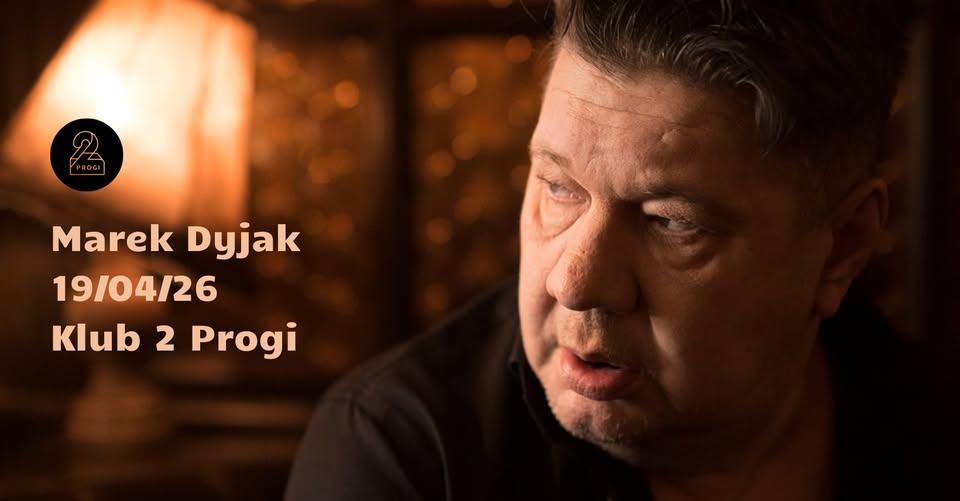 Baner promujący wydarzenie. Nazwa wydarzeania i zdjęcie osoby artystycznej.