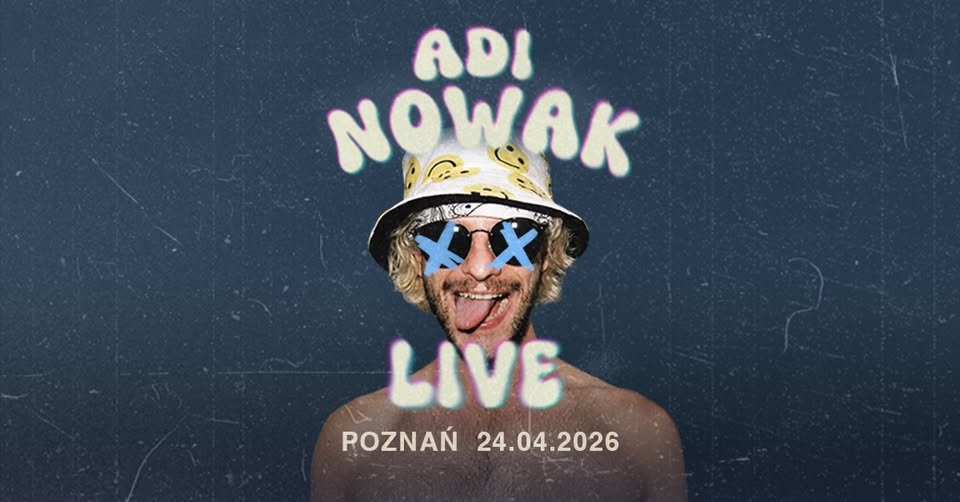 Baner promujący wydarzenie. Nazwa wydarzeania i zdjęcie osoby artystycznej.