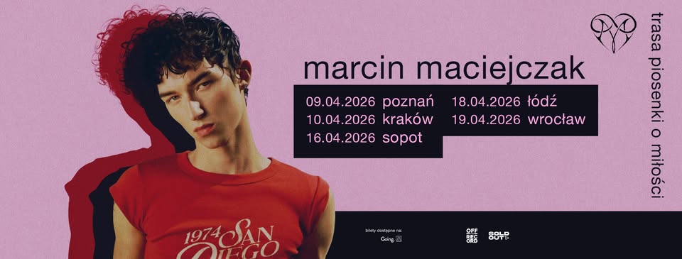 Baner z nazwą wydarzenia. Zdjęcie osoby artystycznej.