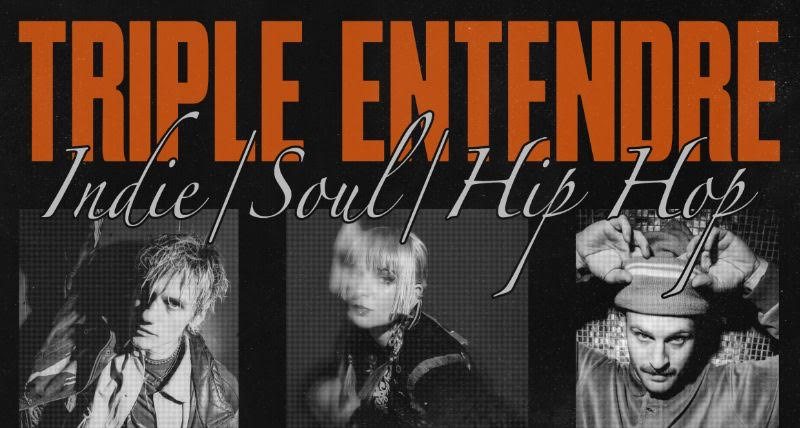 Baner promujący wydarzenie. Nazwa wydarzenia i zdjęcie osób artystycznych.