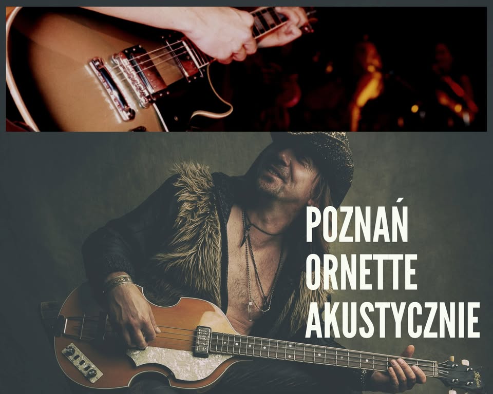 Baner promujący wydarzenie. Nazwa wydarzenia i zdjęcie osób artystycznych.