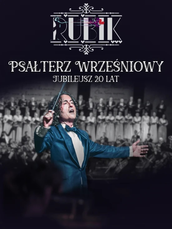 Baner promujący wydarzenie. Nazwa wydarzenia i zdjęcie osób artystycznych.