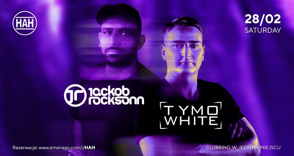 Baner promujący wydarzenie. Nazwa wydarzenia i zdjęcie osób artystycznych.