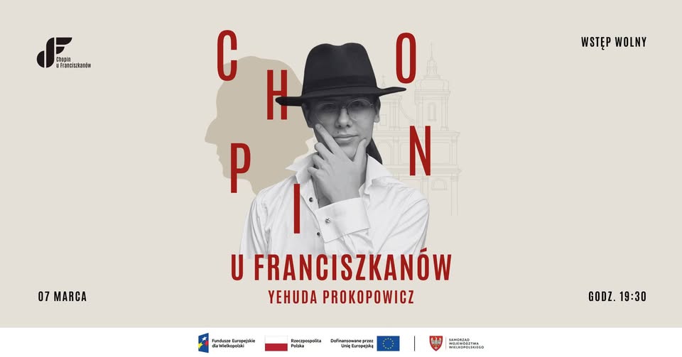 Baner promujący wydarzenie. Nazwa wydarzenia i zdjęcie osoby artystycznej.