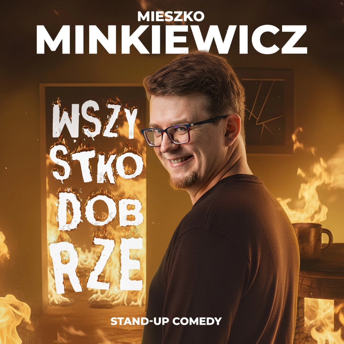 Baner promujący wydarzenie. Nazwa wydarzeania i zdjęcie osoby artystycznej.