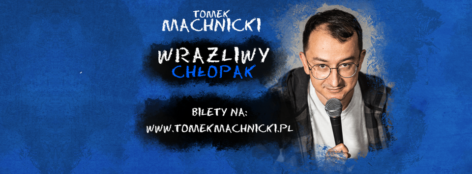 Baner promujący wydarzenie. Nazwa wydarzenia i zdjęcie osoby artystycznej.