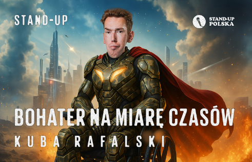 Baner promujący wydarzenie. Nazwa wydarzenia i zdjęcie osoby artystycznej.