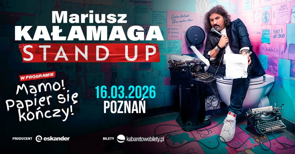 Baner promujący wydarzenie. Nazwa wydarzenia i zdjęcie osoby artystycznej.