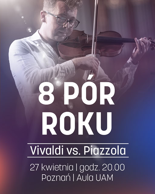 Baner promując wydarzenie. Nazwa wydarzenia i zdjęcie osoby artystycznej.