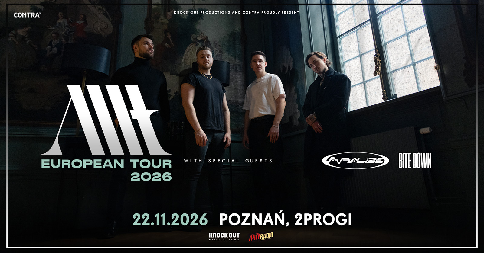 Baner promujący wydarzenie. Nazwa wydarzenia i zdjęcie osób artystycznych.