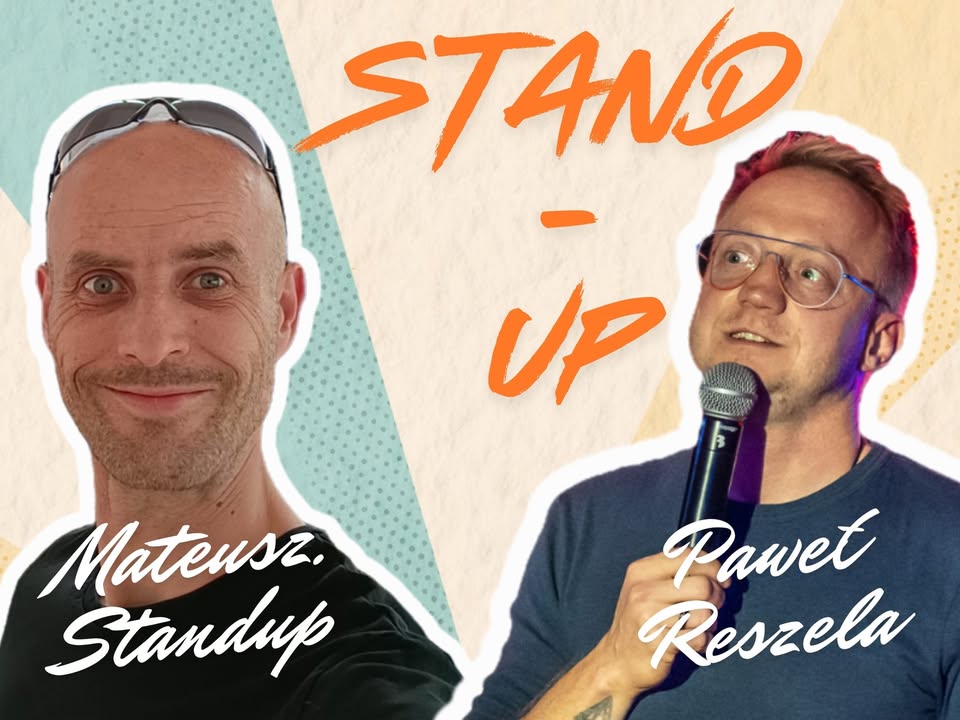 Baner promujący wydarzenie. Nazwa wydarzenia i zdjęcie osób artystycznych.