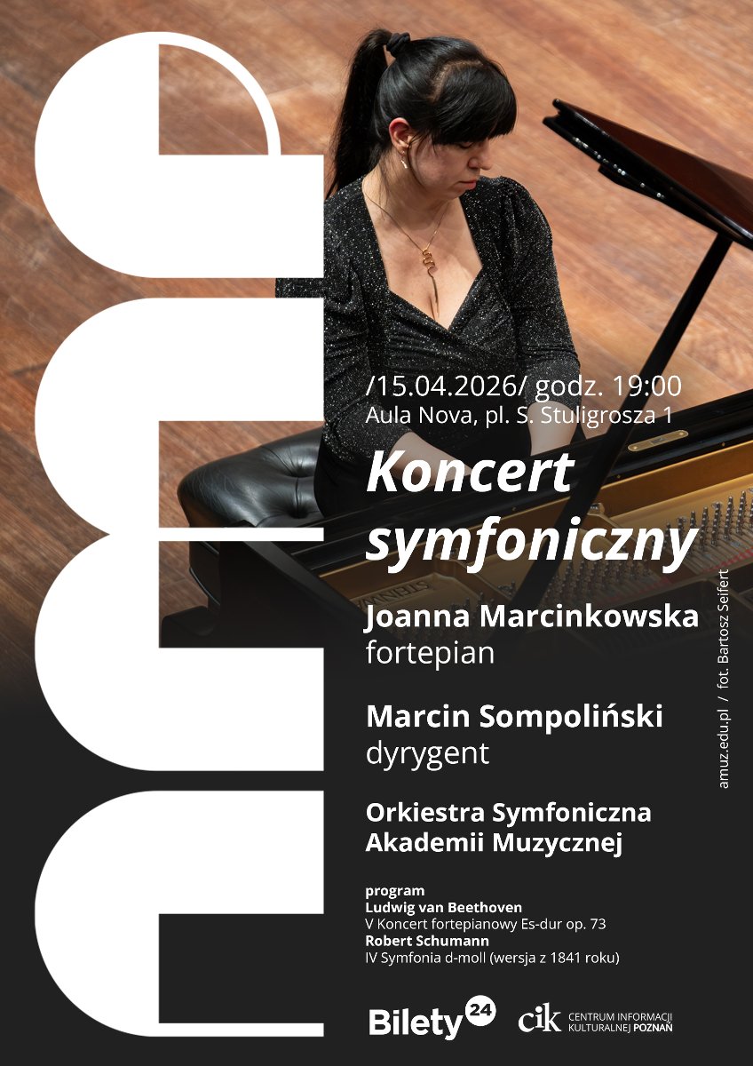 Baner promujący wydarzenie. Nazwa wydarzenia i zdjęcie osoby artystycznej.