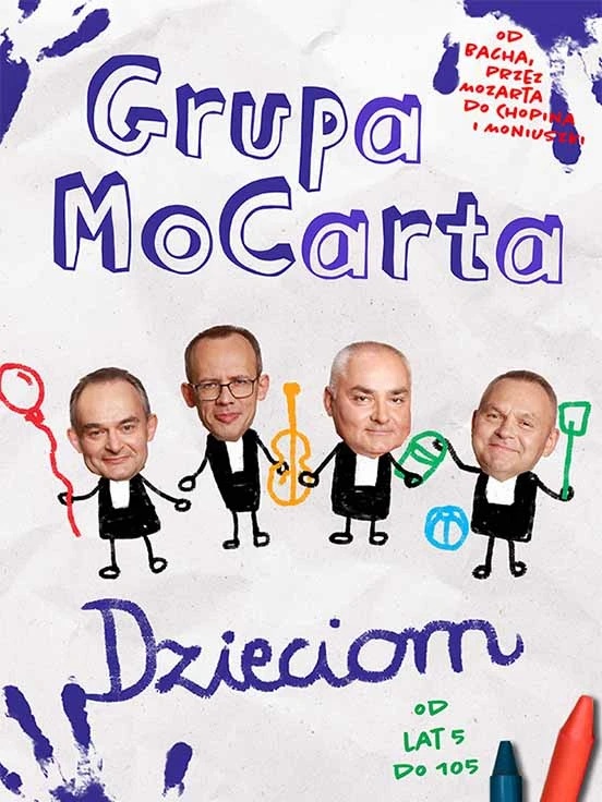 Baner promujący wydarzenie. Nazwa wydarzenia i zdjęcie osób artystycznych.