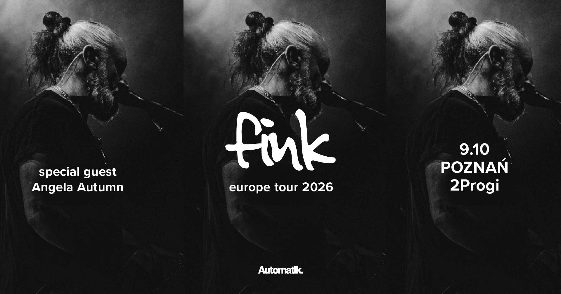 Baner promujący wydarzenie. Nazwa wydarzenia i zdjęcie osób artystycznych.