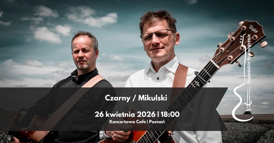 Baner promujący wydarzenie. Nazwa wydarzenia i zdjęcie osób artystycznych.