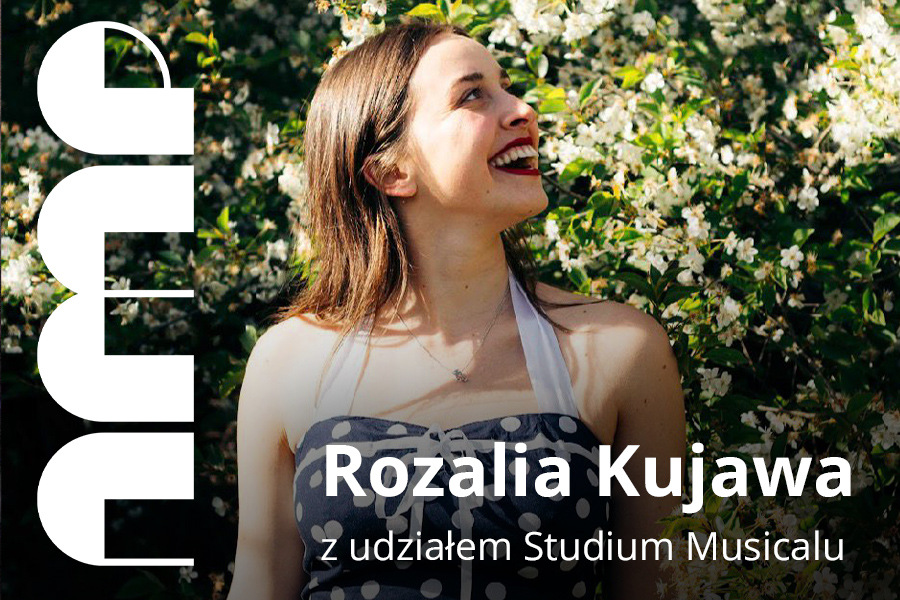 Baner promujący wydarzenie. Nazwa wydarzenia i zdjęcie osoby artystycznej.