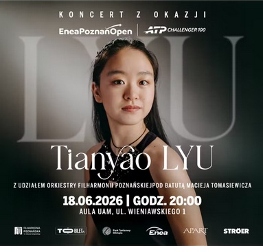 Baner promujący wydarzenie. Nazwa wydarzenia i zdjęcie osoby artystycznej.