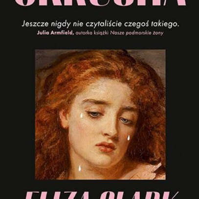 Czarna okładka książki z malarskim wizerunkiem płaczącej kobiety.