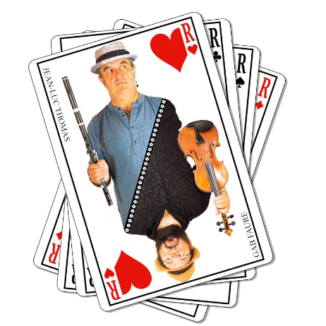 Karty przedstawiające występujących na wydarzeniu muzyków.