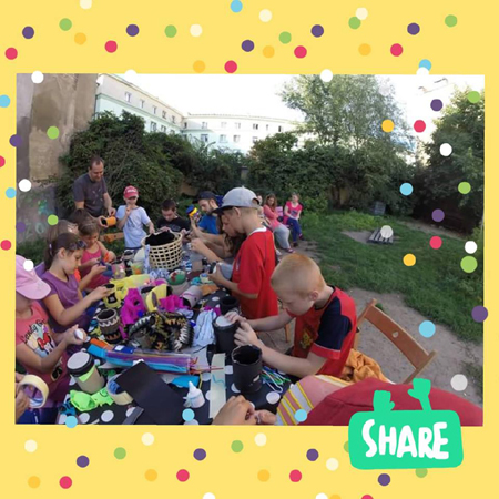 dzieci podczas warsztatów