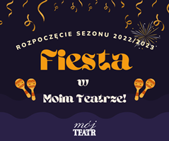 Plakat wydarzenia - informacje o wydarzeniu na granatowym tle