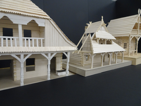 makiety drewnianych domków, fot. http://rezerwat.muzarp.poznan.pl