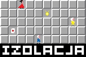 Na grafice dwie postci operowe na planszy gry saper.