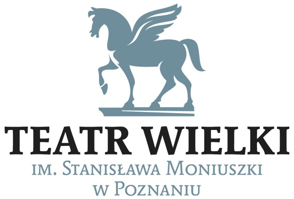 Na grafice logo Teatru Wielkiego w Poznaniu - pegaz.
