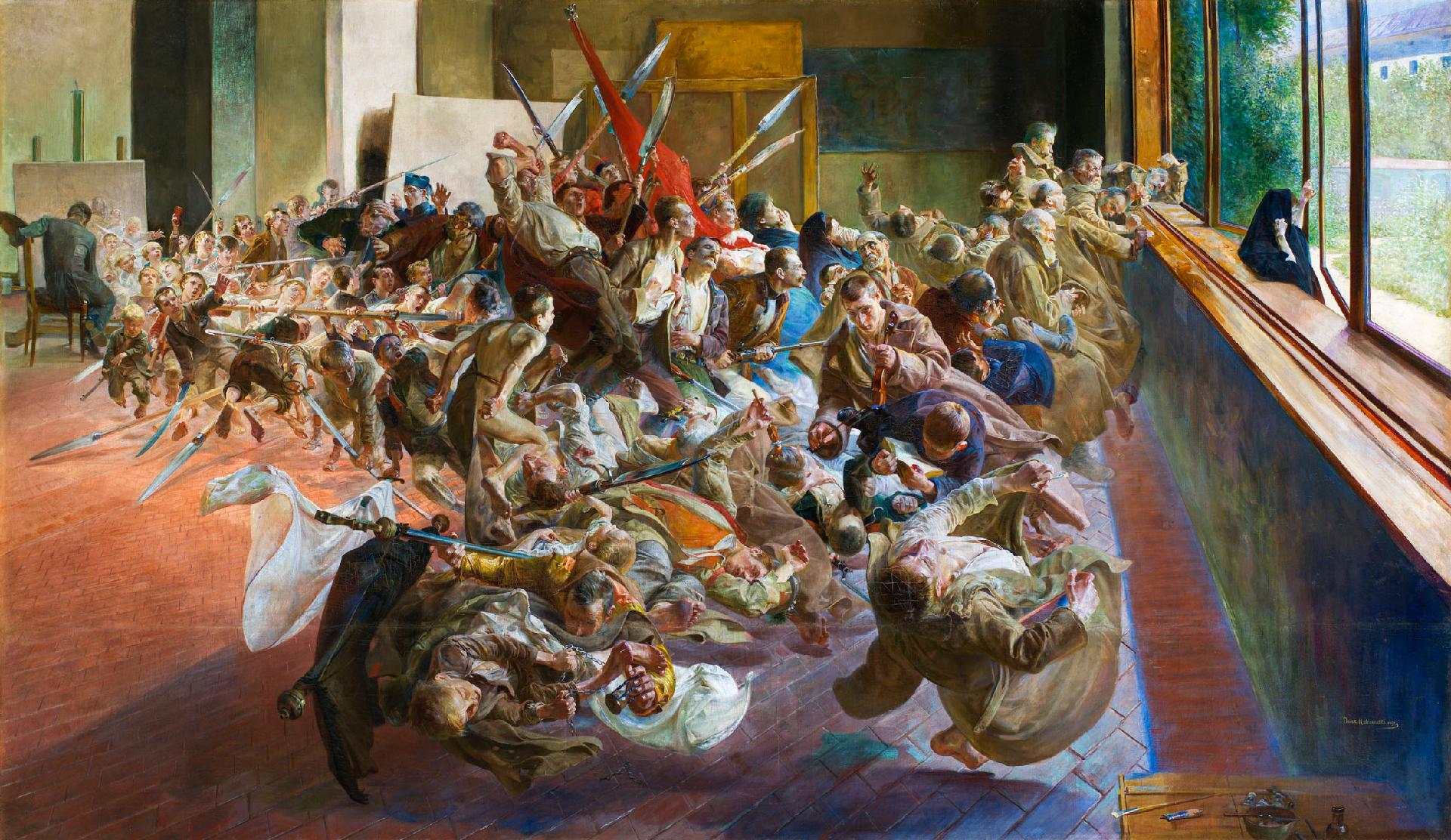 Na grafice fragment obrazu Jaczka Malczewskiego Melancholia.