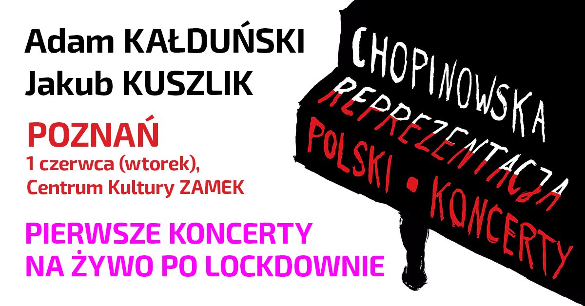 Na grafice czarny fortepian z napisem Chopinowska reprezentacja Polski.