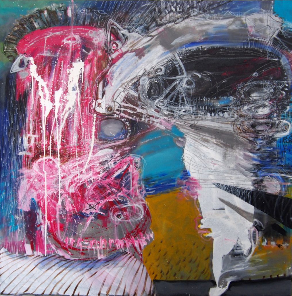 Na grafice fragment obrazu prezentowanego w galerii.