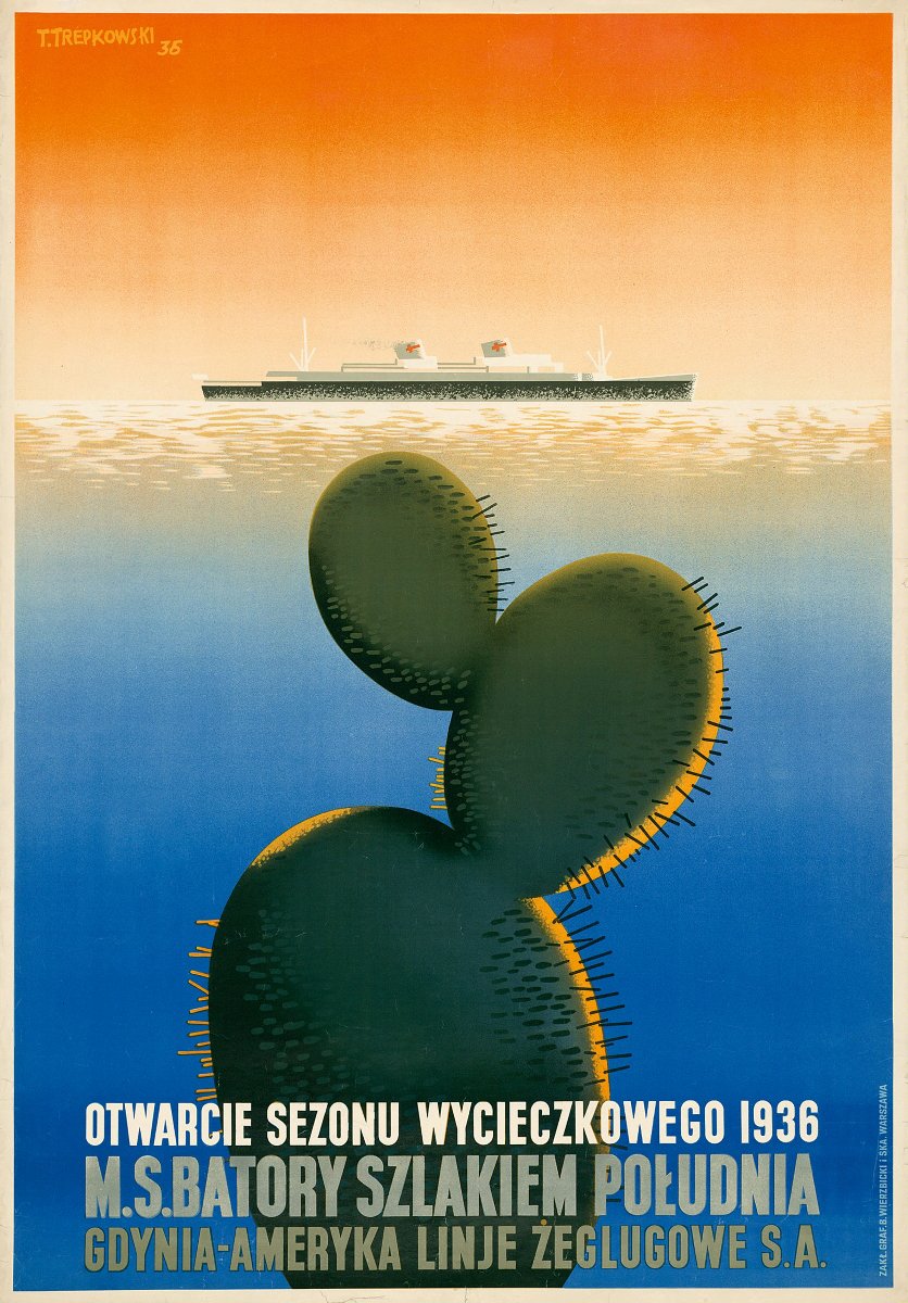 Fragment jedenego z plakatów prezentowanych na wystawie.