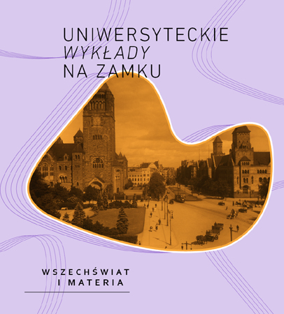 Grafika zawiera zdjęcie autorstwa Romana Stefana Ulatowskiego przedstawiające bryłę Zamku z lat 20. XX w. Zdjęcie jest przetworzone kolorowym filtrem i umieszczone w jasnofioletowej ramce o nieregularnym kształcie.