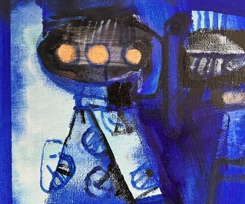 Na grafice jedna z prac na wystawie.