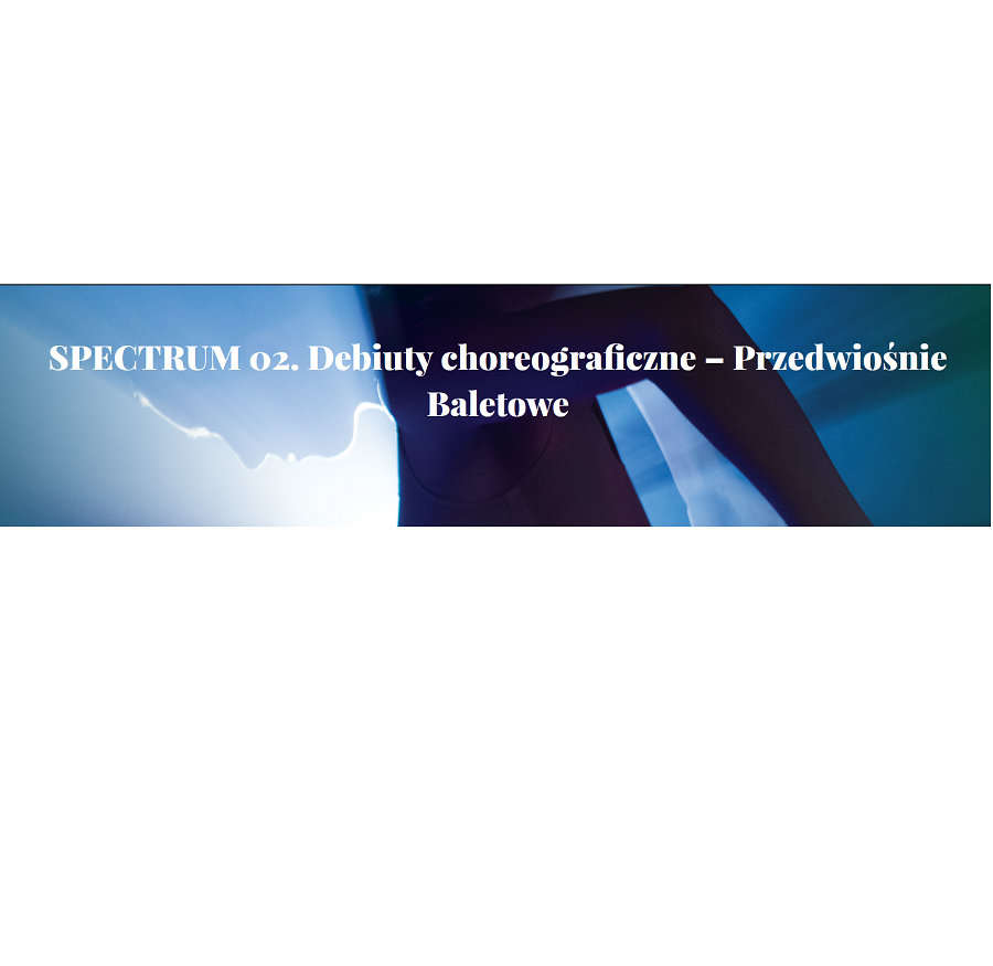 na jasnoniebieskim i ciemnoniebieskim tle widoczna sylwetka pochylonego człowieka, na tym biały tytuł spektaklu
