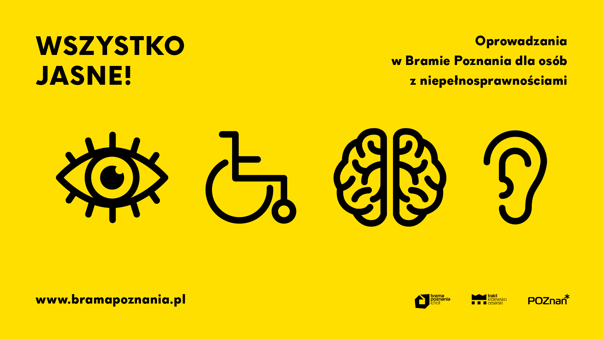 Grafika: symbole niepełnosprawności.