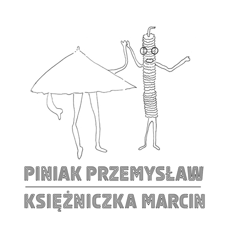 Rysunek jest zatytułowany "Grzejnik i Pani Nawierzchnia". Wykonany cienkopisem na papierze przedstawia dwie tańczące sylwetki, kobiecą w spódniczce i męską.