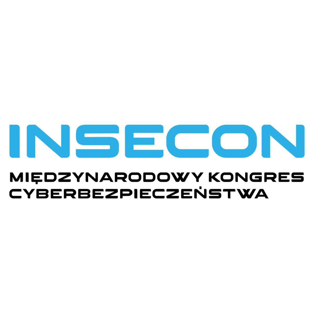 Napis o treści INSECON Międzynarodowy Kongres Cyberbezpieczeństwa.