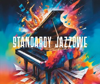 Plakat, fortepian na kolorowym tle, z którego jakby wypadają inne instrumenty muzyczne i nuty.