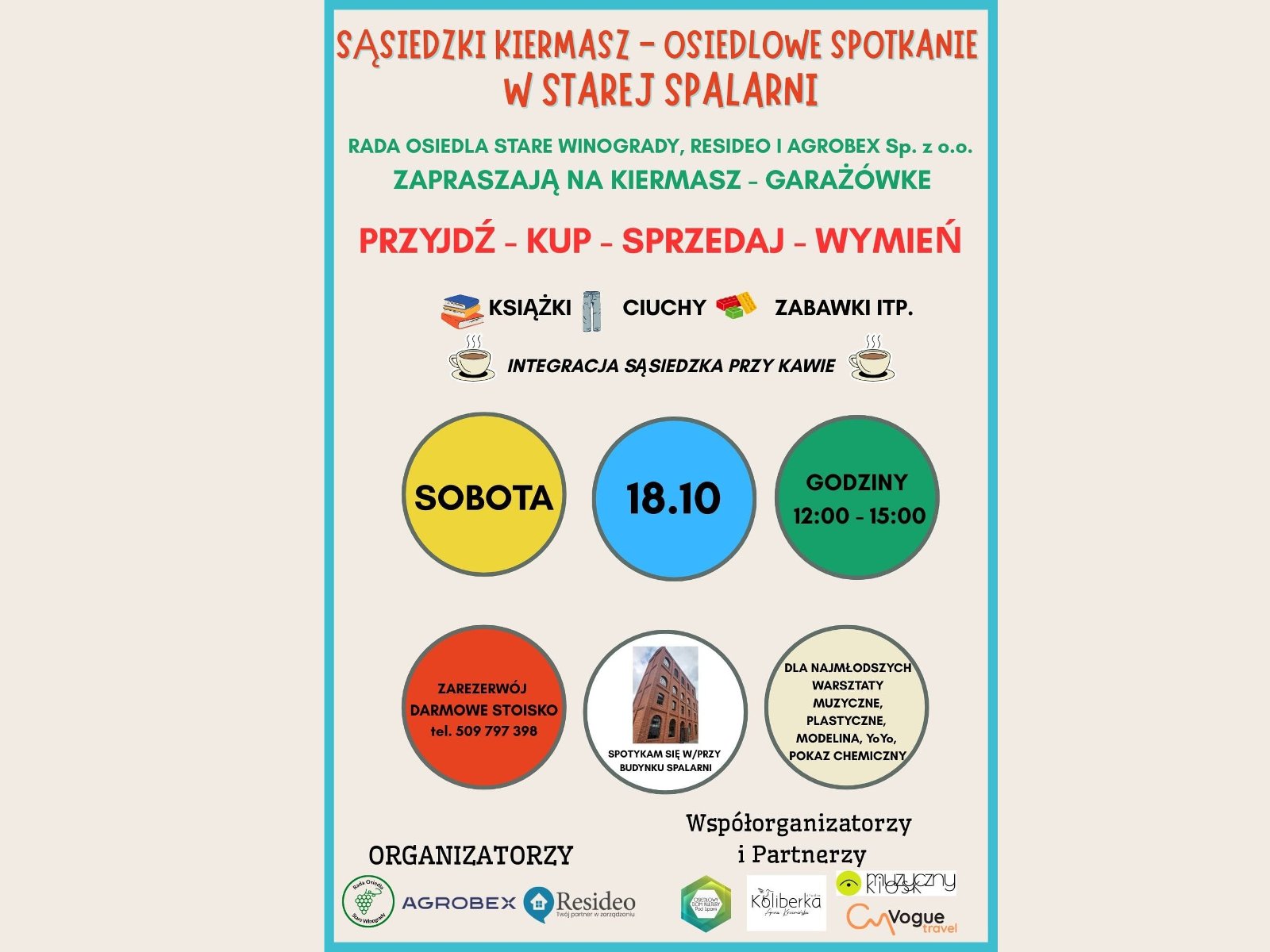 Informacje o sąsiedzkim kiermaszu.