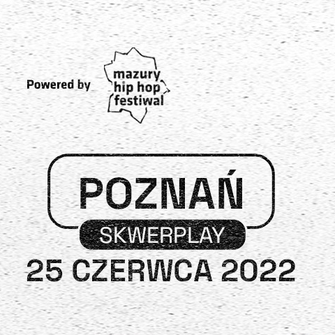 Nazwa wydarzenia i logo "mazury hip hop festiwal".