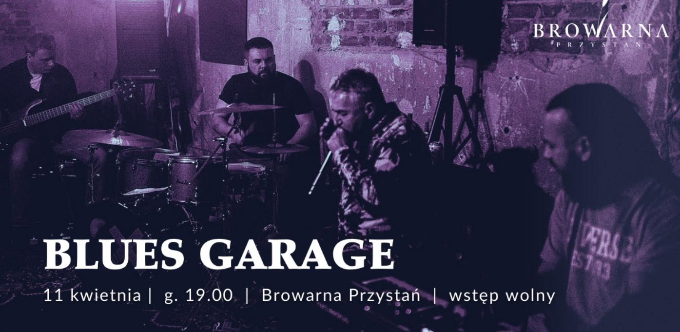 Niewyraźny obraz wnętrza klubowego z muzykami na scenie. Z boku napisy informujące o wydarzeniu.