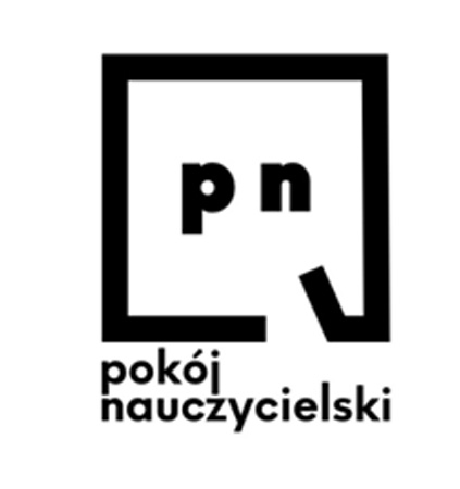 Logo wydarzenia Czarne litery: "pn" i czarne obramowanie z otwartymi drzwiami.